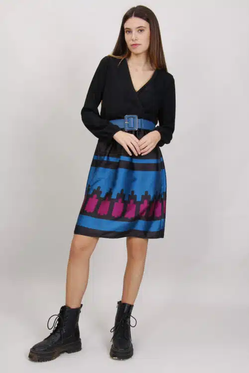 Mini Φόρεμα Lurex, Μαύρο