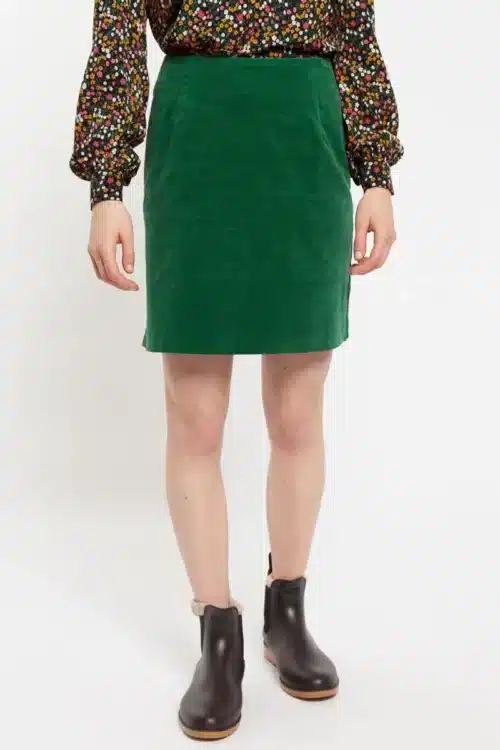 Mini Φούστα Λεπτό Κοτλέ, Πράσινη