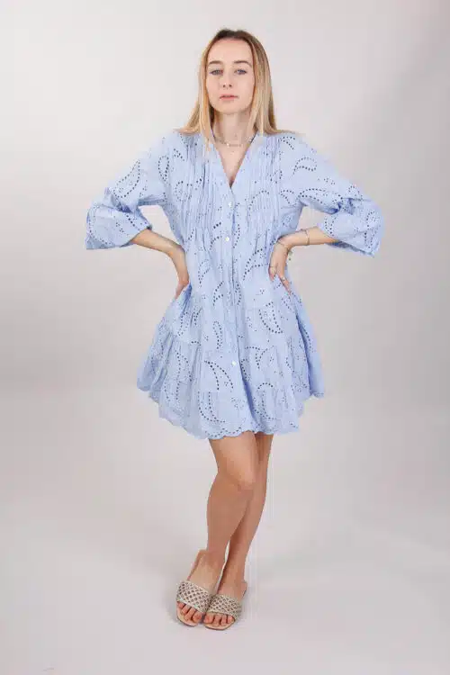 Μίνι Φόρεμα Δαντέλα, Γαλάζιο