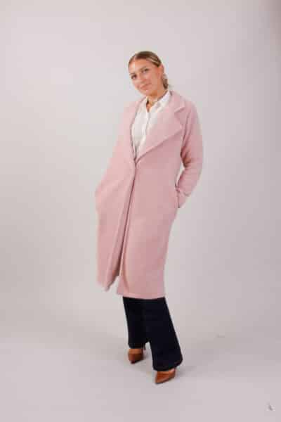 Γυναικείο Oversized Παλτό, Ροζ