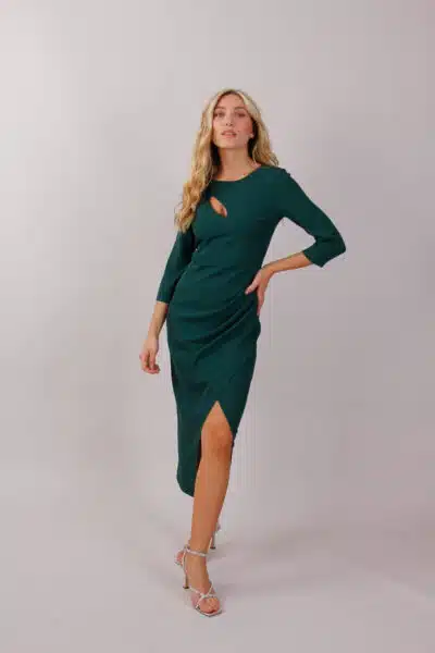 Μακρύ Ντραπέ Φόρεμα, Πράσινο