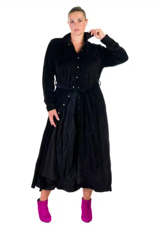 Μαύρο Βελούδινο Φόρεμα